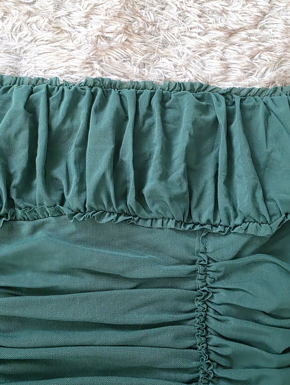 Free People Scottie Tube Top Uncut Emerald Green Women's Size XL - Picture 5 of 11